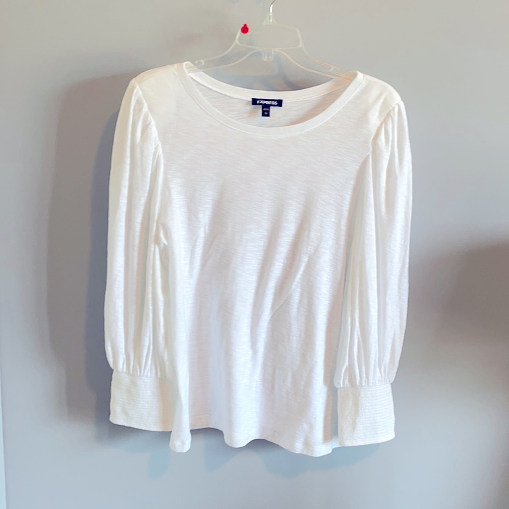 Express large white blouse